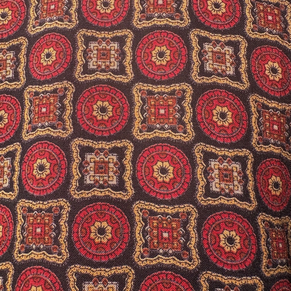 Vintage Lindor Button-Up Blouse Boho Geometric Print Sz M - Picture 9 of 9